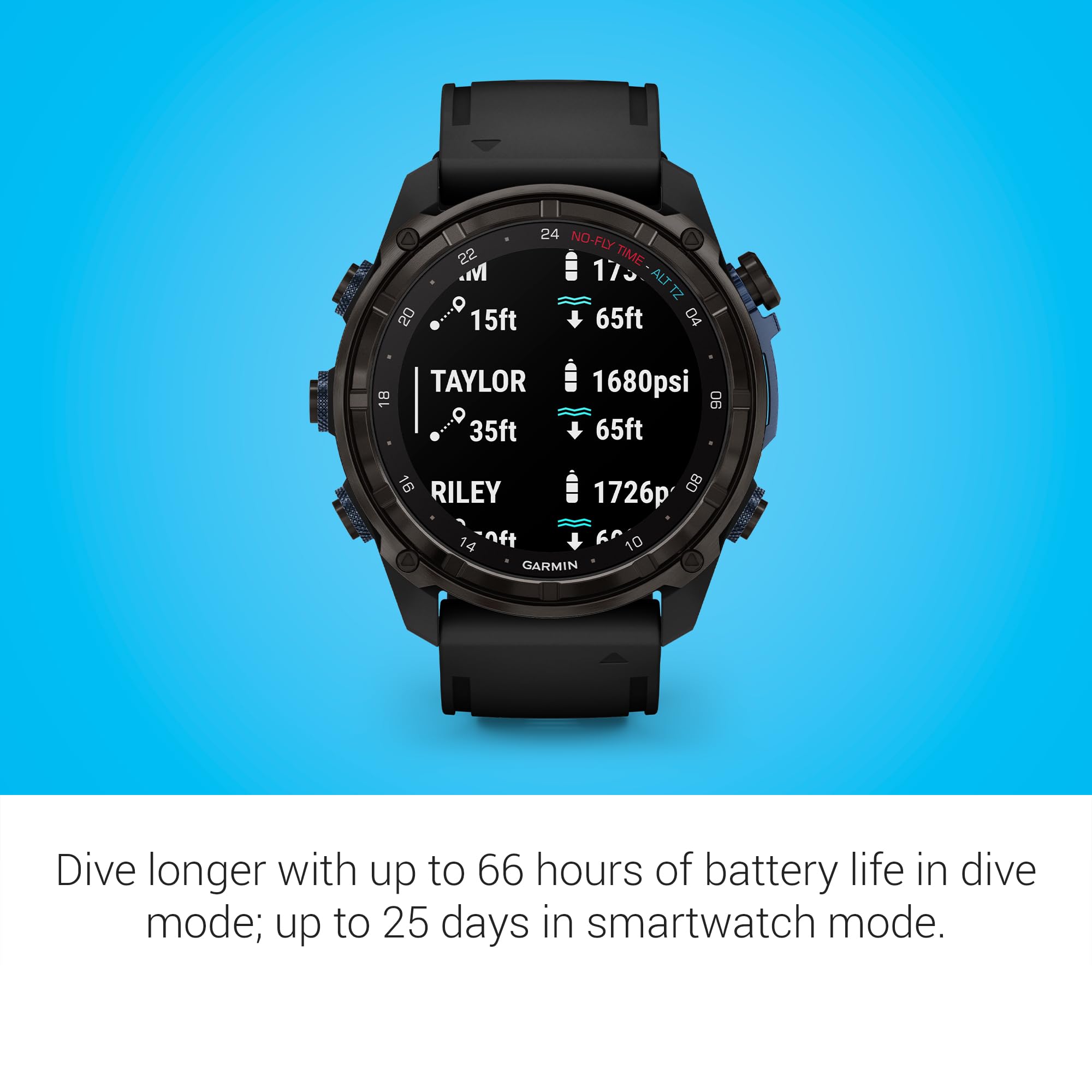 Garmin Descent™ Mk3i,- 51mm Dive Computer and Multisport GPS Smartwatch, Air Integration, Black