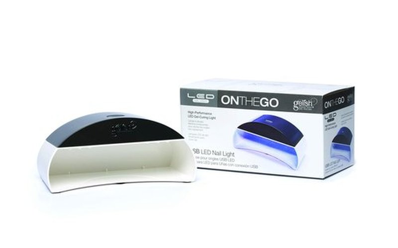 Gelish MINI On The Go LED Light for Gel Nails – Portable LED Nail Lamp for Manicure & Pedicure, 45-Second Curing, USB Powered, Lightweight, Professional Quality Gel Nail Light