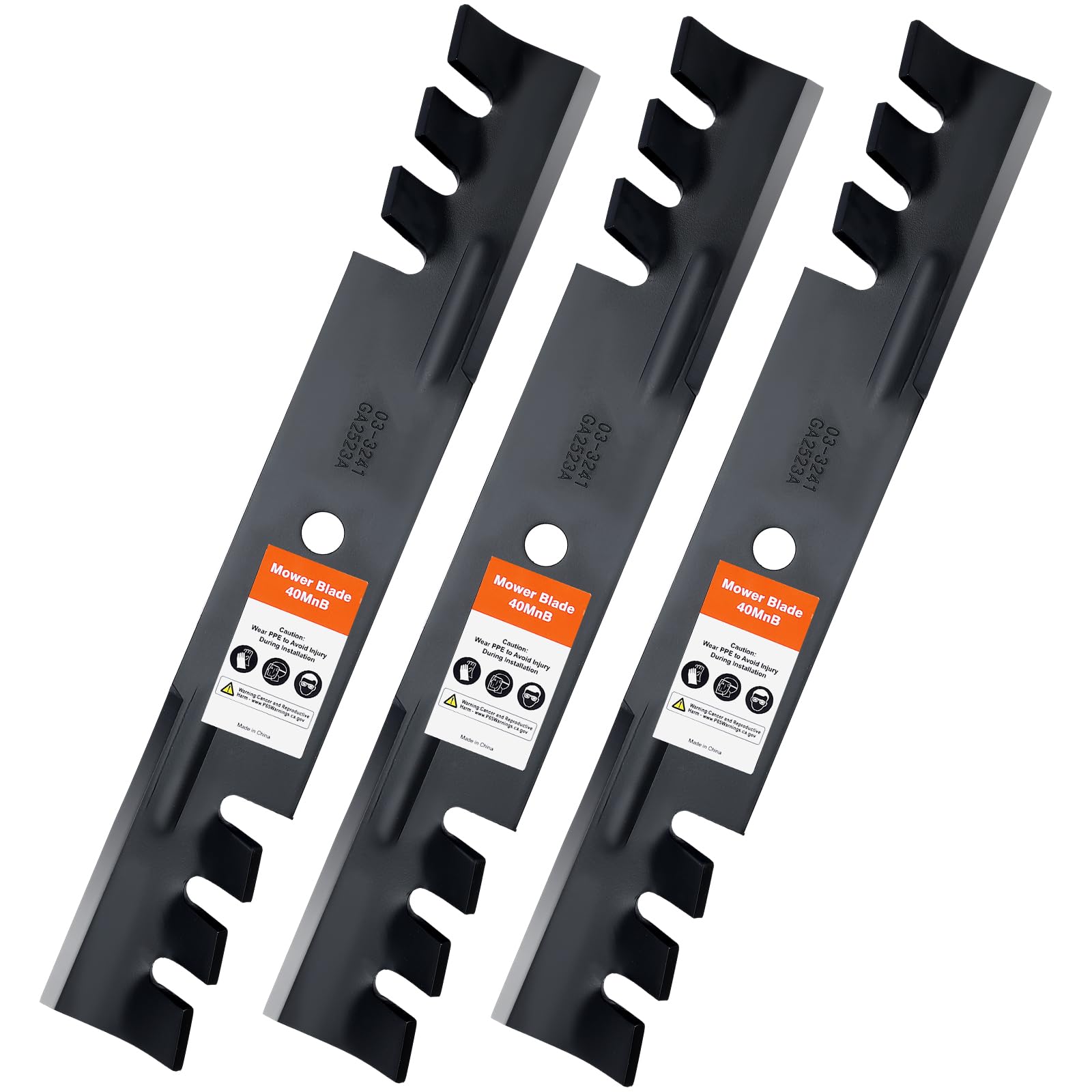 Grasscool 482877 Mulching Blades for Bad Boy Scag Hustler 795757 Fastrak Raptor SD 48 Inch Deck Mower Replace 038-5000-00 038-5350-0050 481706 038 5350 00