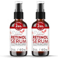 Retinol Serum by Eva Naturals - 2.5% Retinol Serum for Face with Hyaluronic Acid, Vitamin E & Organic Aloe - Retinol Face Serum that Reduce Wrinkles, Fine Lines & Dark Spots - Anti Aging Serum, 2 Pack