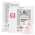 HEALOINE Salmon DNA PDRN Pink Deep Collagen Face Mask,Overnight Sensitive Irritated Skin Face Mask,Hydrating, Firming and Moisturizing Korean Facial Mask 30g*10ea