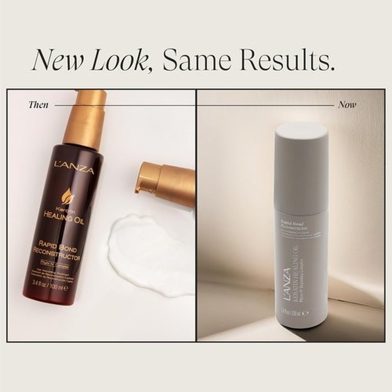 L'ANZA Rapid Bond Reconstructor - Keratin Healing Oil Treatment for Damaged & Dry Hair | Vegan Split End Repair Serum (3.1 Fl Oz)