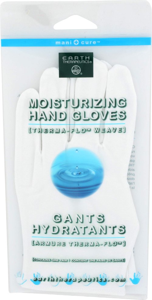 Earth Therapeutics Moisturizing Hand Gloves Solid Color - White (1 Pair)