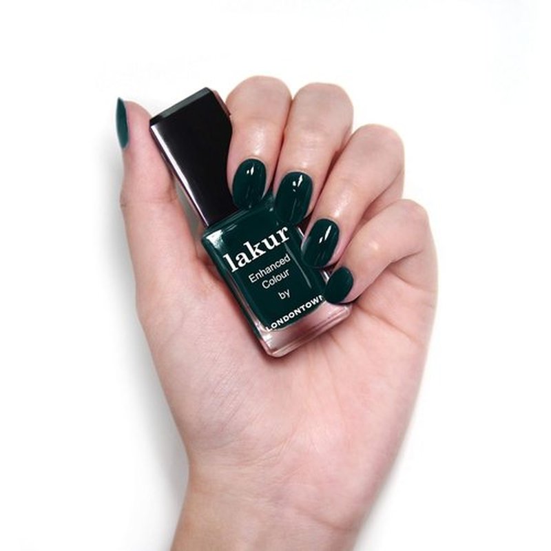 LONDONTOWN Lakur Nail Polish - Long-Lasting, Chip-Resistant Vegan Formula | Hydrating Green Color, 0.4 Fl Oz