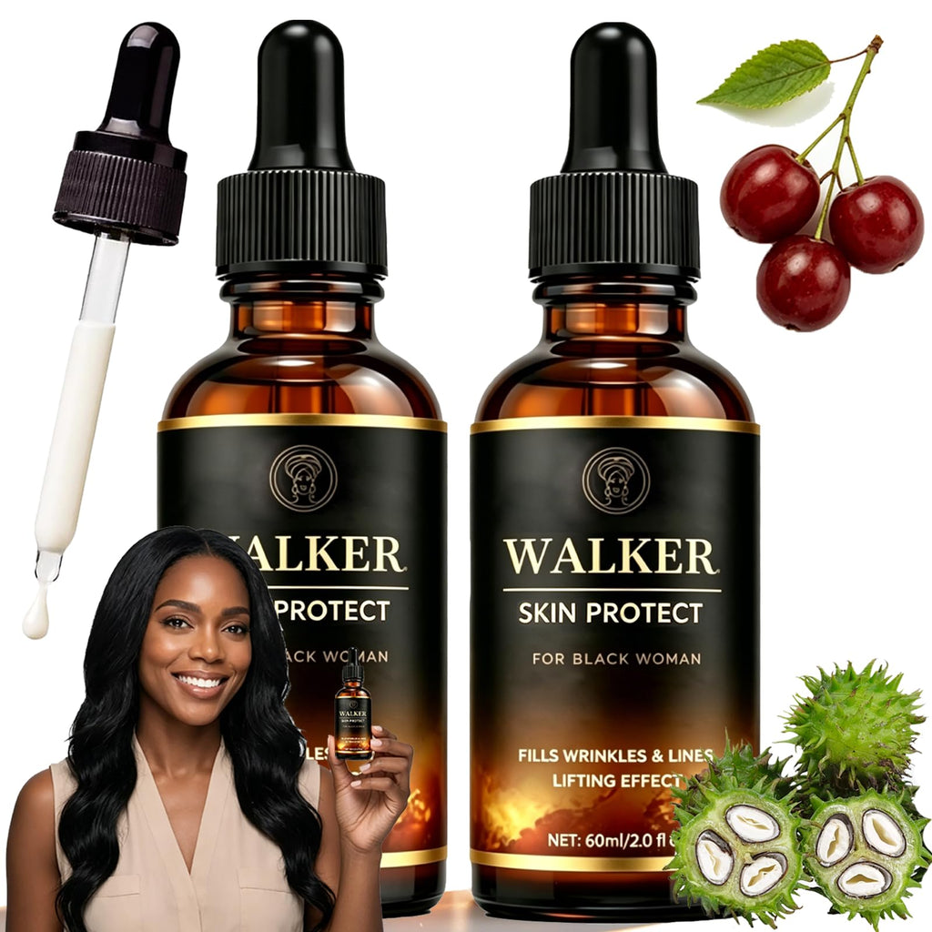 Walker Skin Protect Serum, 60ml Walker Skin Protector for Black Women, For Wrinkles and Fine Lines, Anti-Aging Face Serum, Lifting Effect, Fills Wrinkles & Lines (2pcs)