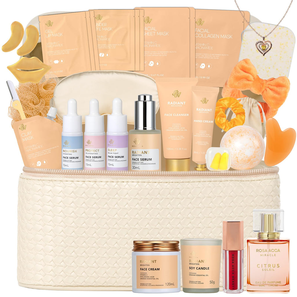 33 Pcs Mother's Day Gift for Mom, Bath & Body Gift Set for Women, Home Spa Kit, Hydrating Skin Care Gift Set, Self Care Basket, Beauty Bag, Valentines, Birthday, Anniversary, Christmas, Wife