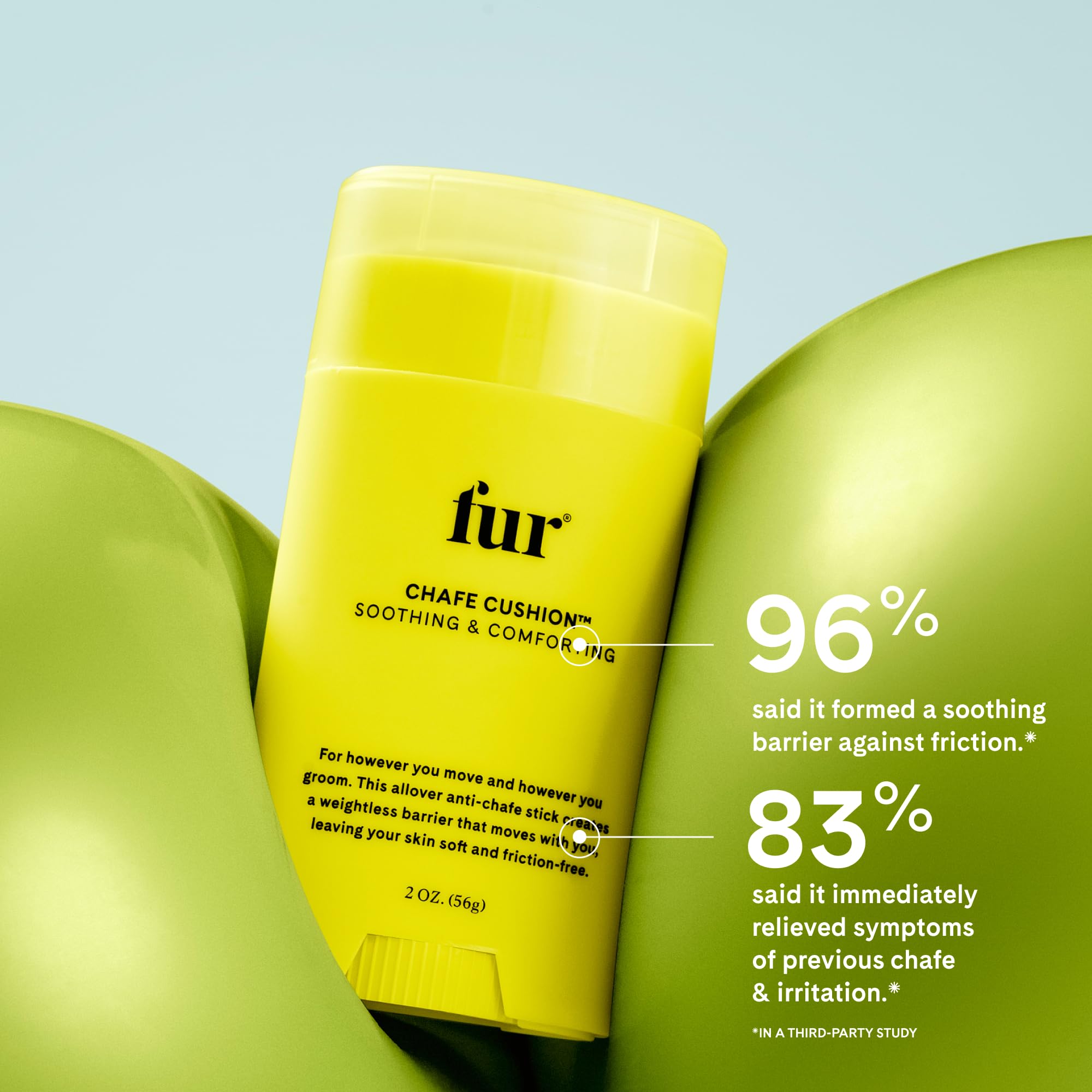 Fur Chafe Cushion – Anti-Chafe Stick for Soothing Protection & Smooth Friction-Free Comfort, Absorbs Moisture with Dry-Touch Natural Formula