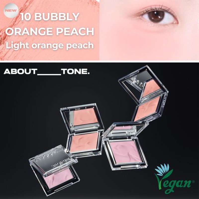 ABOUT TONE Fluffy Wear Blusher - Airy Soft Matte Pressed Powder Cheek Blush | Vegan Blendable Color (06 Mood Lavender)