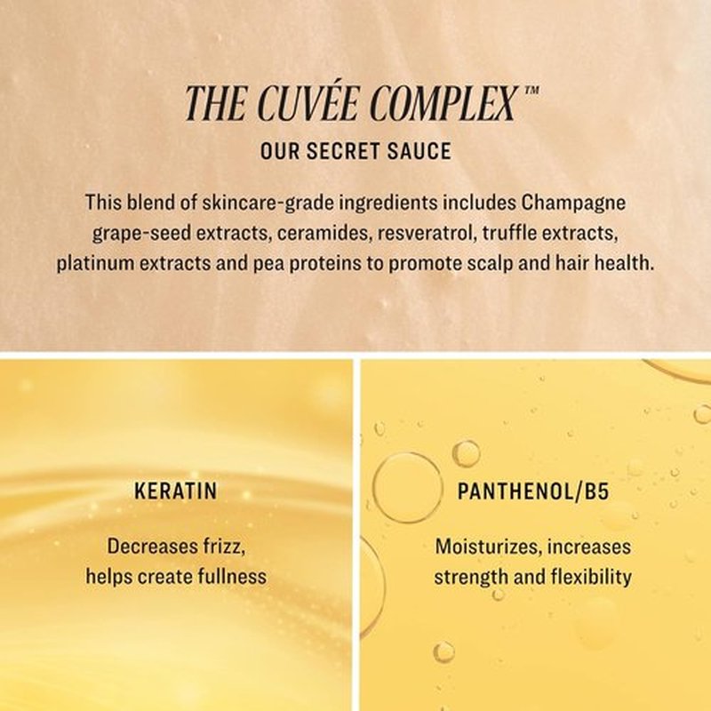 CUVÉE BEAUTY Cuvee Shampoo - 1.7 fl oz - Champagne-Infused Formula with Resveratrol & Ceramides - Color Safe, Fortifies Hair