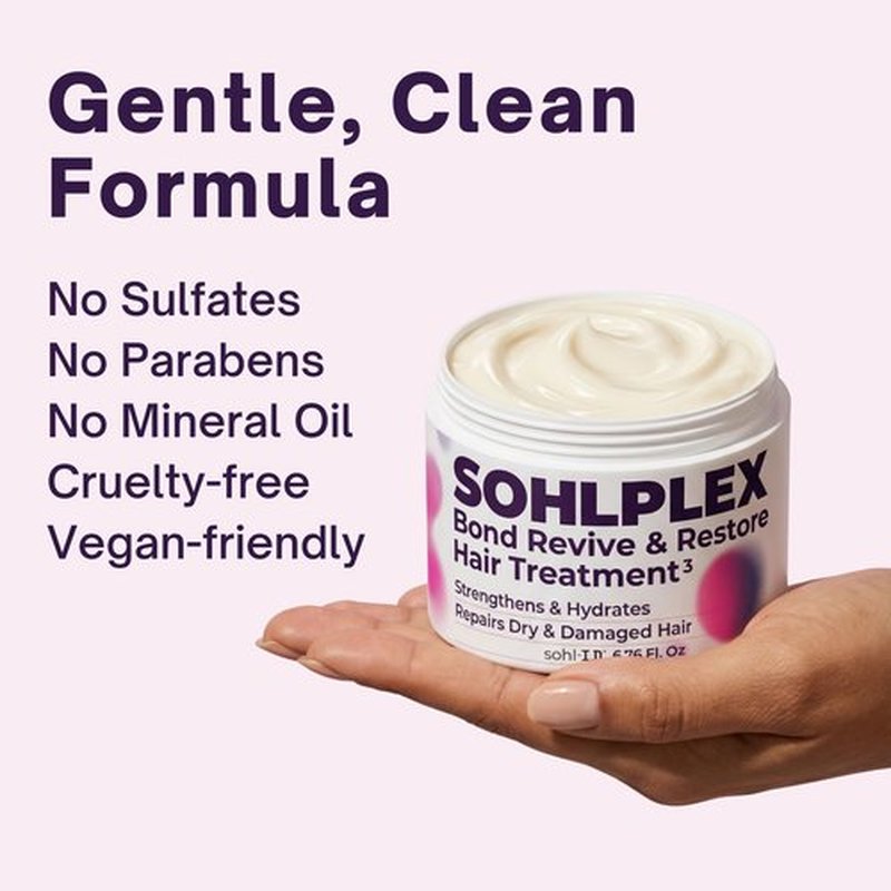 sohl-I.D. Hair Mask for Dry & Damaged Hair – Deep Conditioning Repair Treatment to Restore Smoothness & Shine – Moisturizing Hair Mask with Vitamins B3, B5, B7, C & E – Vegan & Cruelty-Free 6.76 fl oz