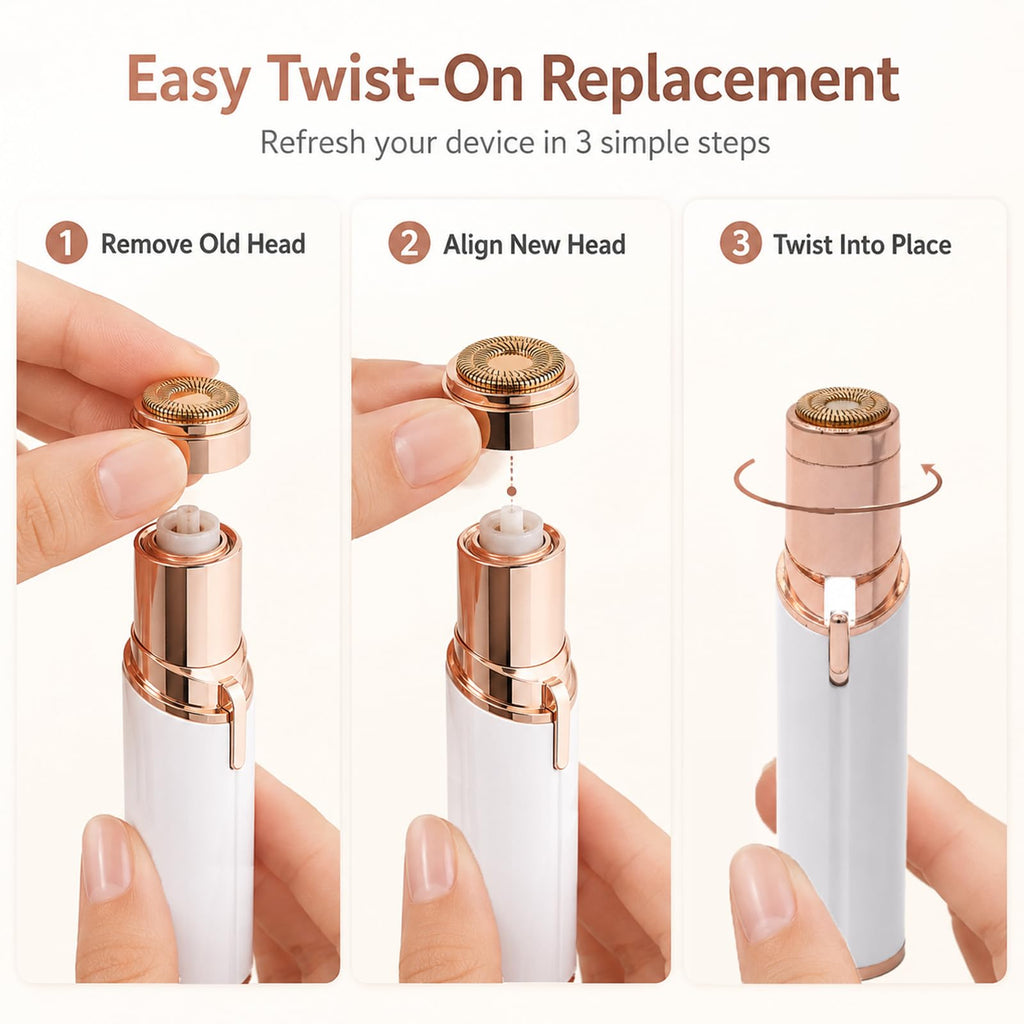 Replacement Heads for Finishing Touch Flawless Generation 2 Facial Hair Remover, 2 Count