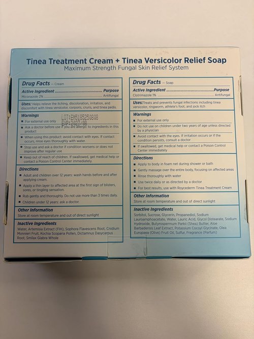 Tinea Versicolor Relief Cream & Soap Kit - Helps with Tinea Versicolor, Fungal Skin Conditions – Soothes, Cleanses, and Restores Skin Health