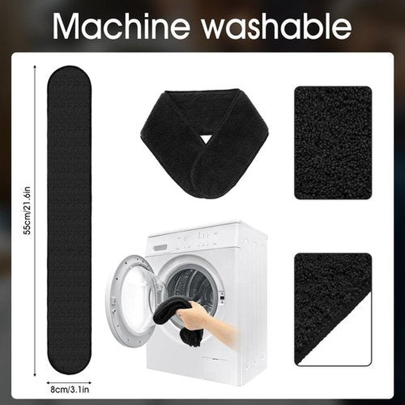 Preboun 24 Pcs Hair Towel Wrap for Women, Soft Microfiber Spa Head Towels, Reusable Salon Neck Strips for Shampoo, Hair Cutting & Beauty Spa(Black)