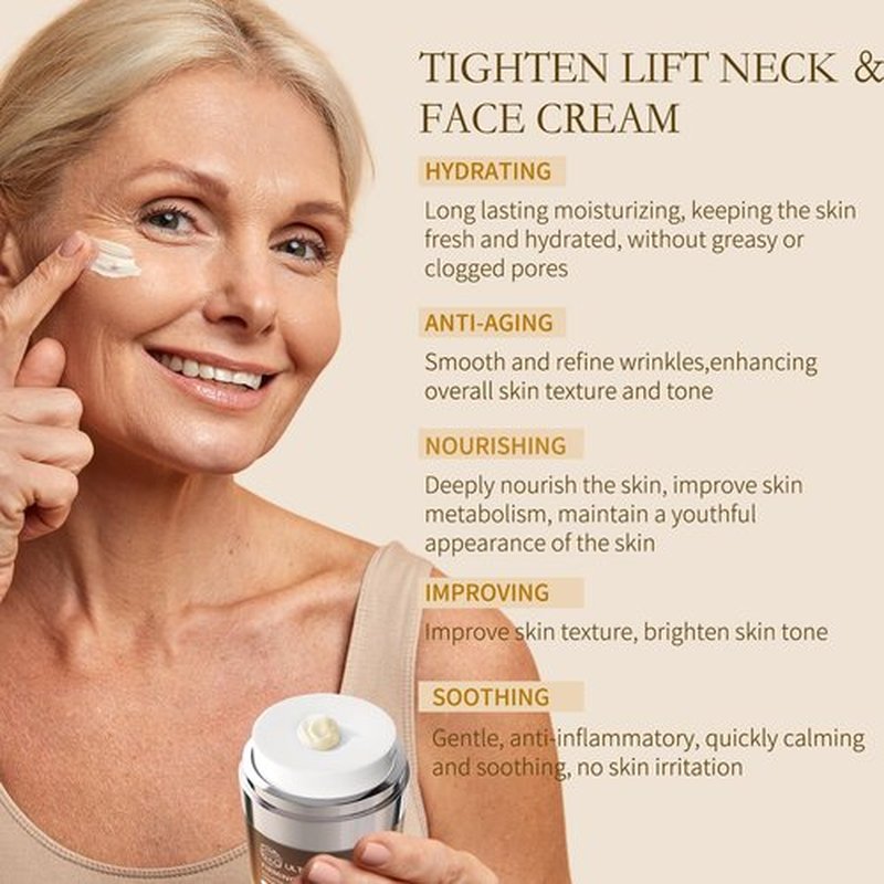 Regine Switzerland Neck Cream - Deep Hydration & Firming with Retinol, Collagen & Honey | 1.7 Fl Oz