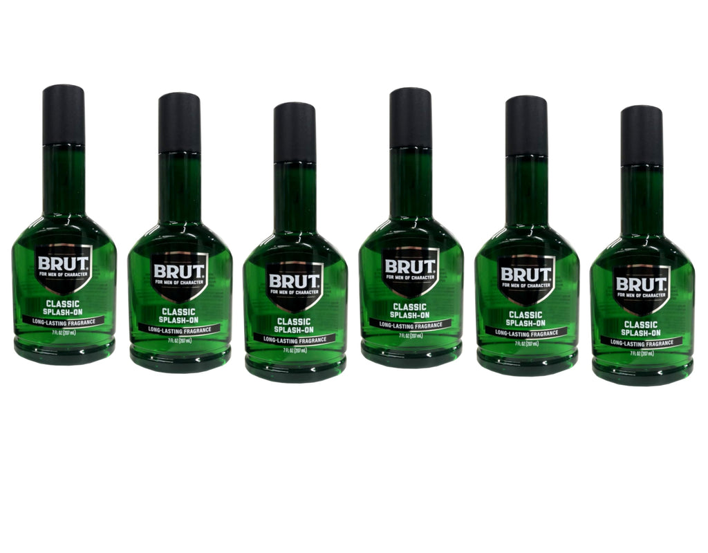 Brut Classic Splash-On Fragrance, 7 Fluid Ounce Plastic Bottle, Pack of 6