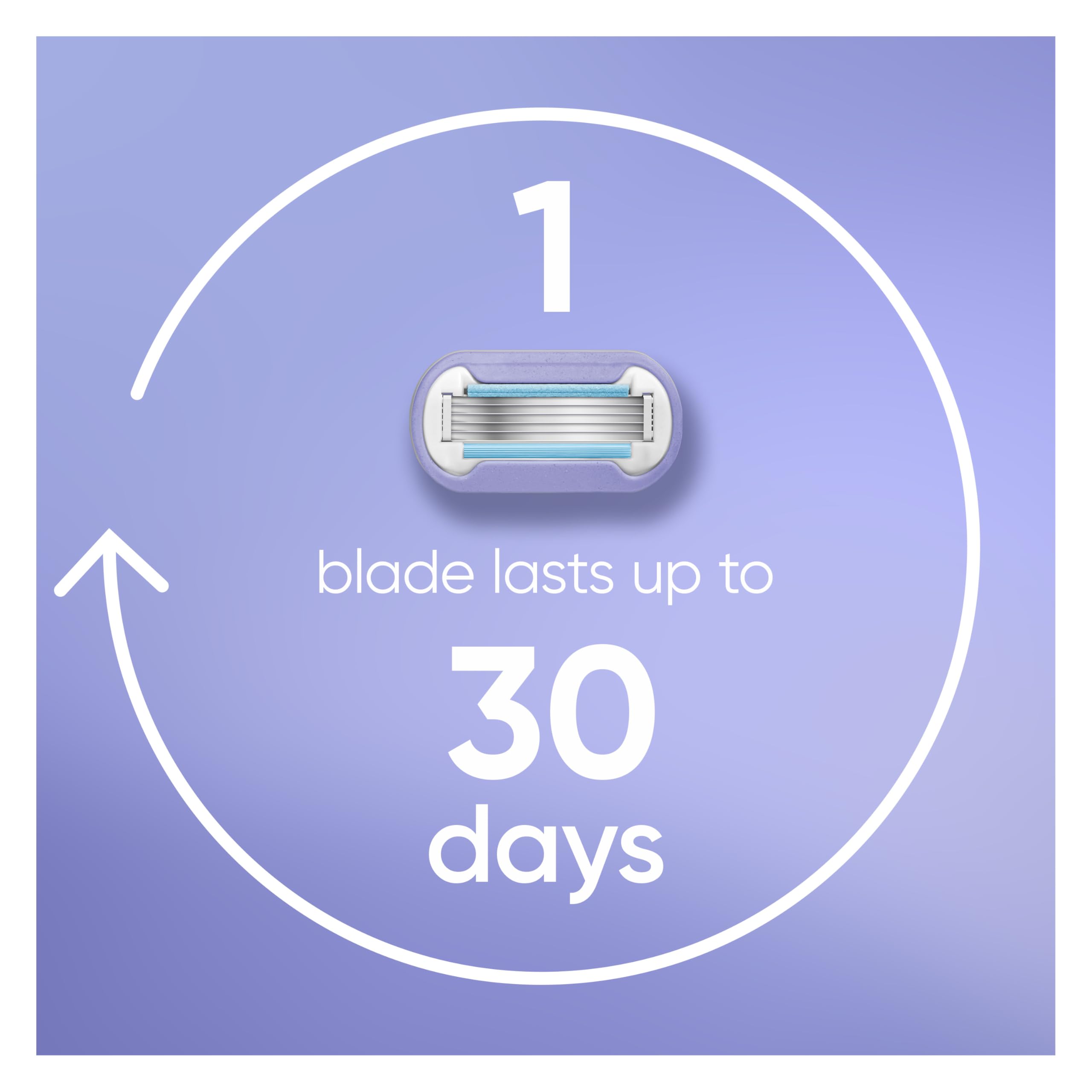 Gillette Venus Razor for Women, Extra Smooth Contour, Includes 1 Reusable Razor Handle + 4 Count 5-Bladed Razor Refills, with Flexiball Pivoting Handle and Shower Holder
