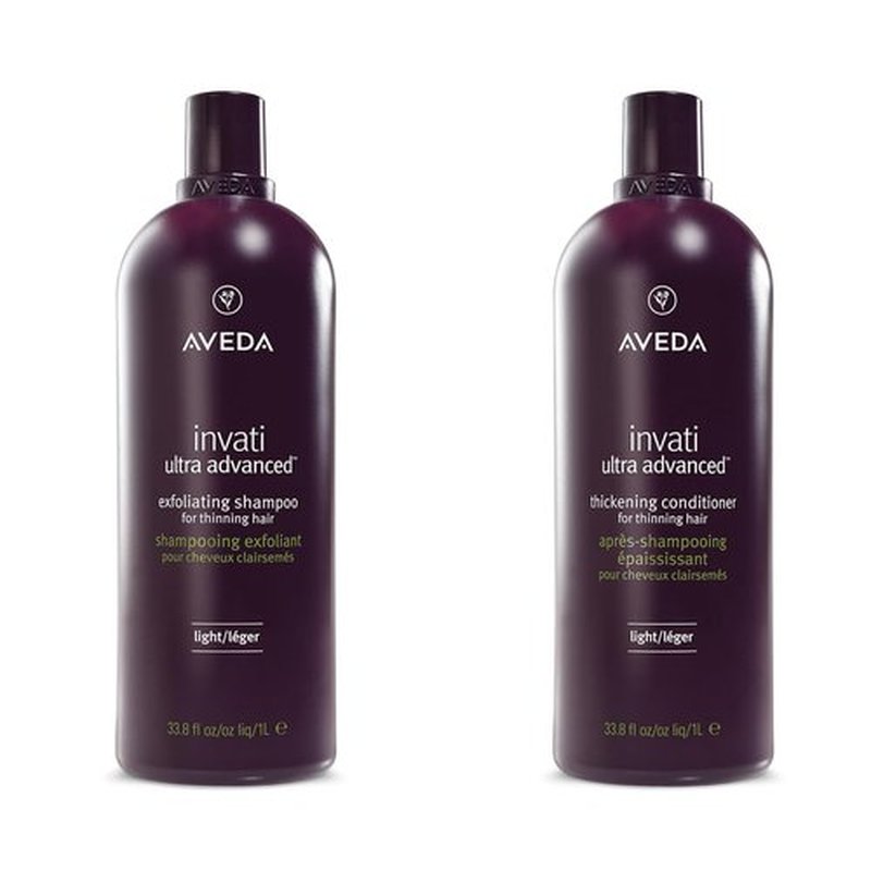 Aveda Invati Ultra Advanced Shampoo & Conditioner Duo - Exfoliating & Thickening for Fine Hair | 1 Liter