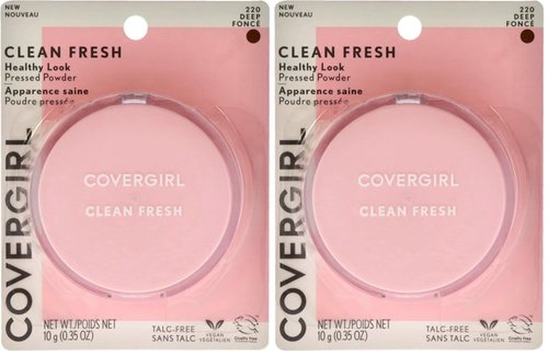 COVERGIRL COVERGIRL Clean Fresh Pressed Powder, Deep, 0.35 Ounce, 220 Deep (99350052598) (Pack of 2)