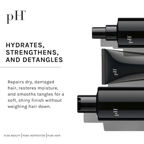 pH PURE HAIR Repair Shampoo & Conditioner Set - Hydrating Hyaluronic Acid Formula for Damage Repair | 13.52 oz + 6.67 oz