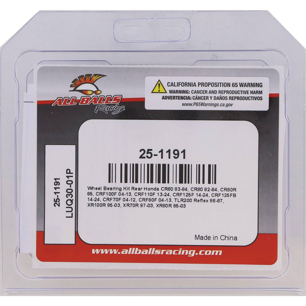 All Balls Racing 25-1191 Wheel Bearing Kit, red