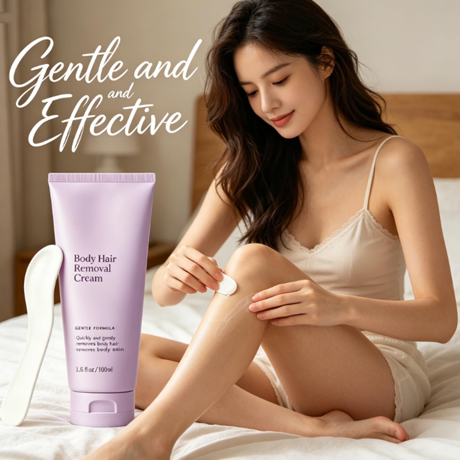 Hair Removal Cream, 3.38 Oz Body Hair Remover Cream, Bikini Line Hair Removal, Gentle Hair Remover Kit for Legs, Arms, Hairs Removing Smooth Creaming for Body