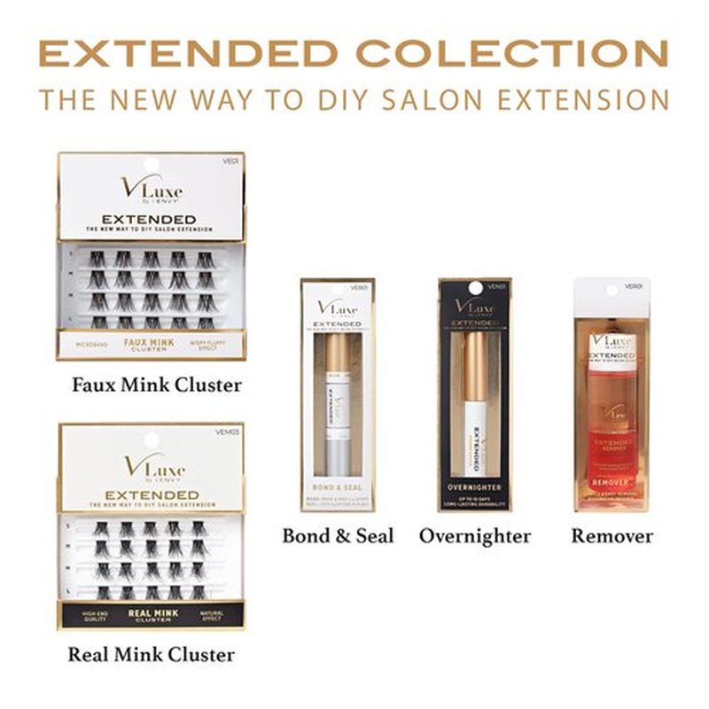 i•ENVY Extended DIY Eyelash Extension Cluster Remover with Natural Rosewater Gentle Soothing Nourishing Cleanser for Removal of False Eyelashes, Lash Wisps, Bond & Seal Adhesive and Makeup
