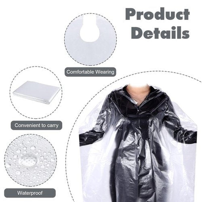 100 Pcs Disposable Capes Hair Salon 51 x 36 Inch Hair Cutting Cape Plastic Barber Cape for Hairs Stylist Disposable Barbershop Capes Waterproof Shampoo Apron for Barbers,Beauty Salon,Hairs Dye,Perming