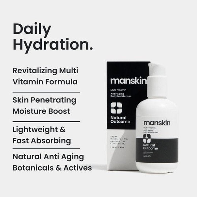 Skiennix Men's Face Cream Moisturizer - Natural Anti-Aging Daily Skincare Kit (4 Oz)