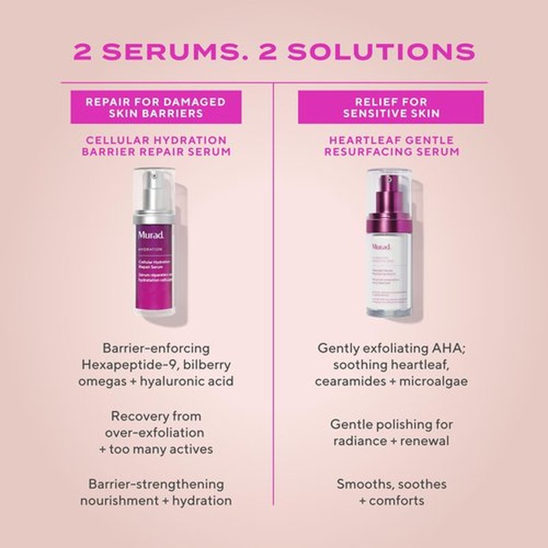 Murad Heartleaf Gentle Resurfacing Serum – Low-Dose Glycolic Acid, AHA and Heartleaf Comfortably Exfoliates Senstive Skin to Improve Radiance and Smooth Fine Lines & Wrinkles – 1.0 Fl Oz