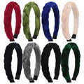 Suyegirl Braided Headbands for Women,Velvet Headbands for Women Girls,Wide Criss Cross Hair Accessories 8 Packs
