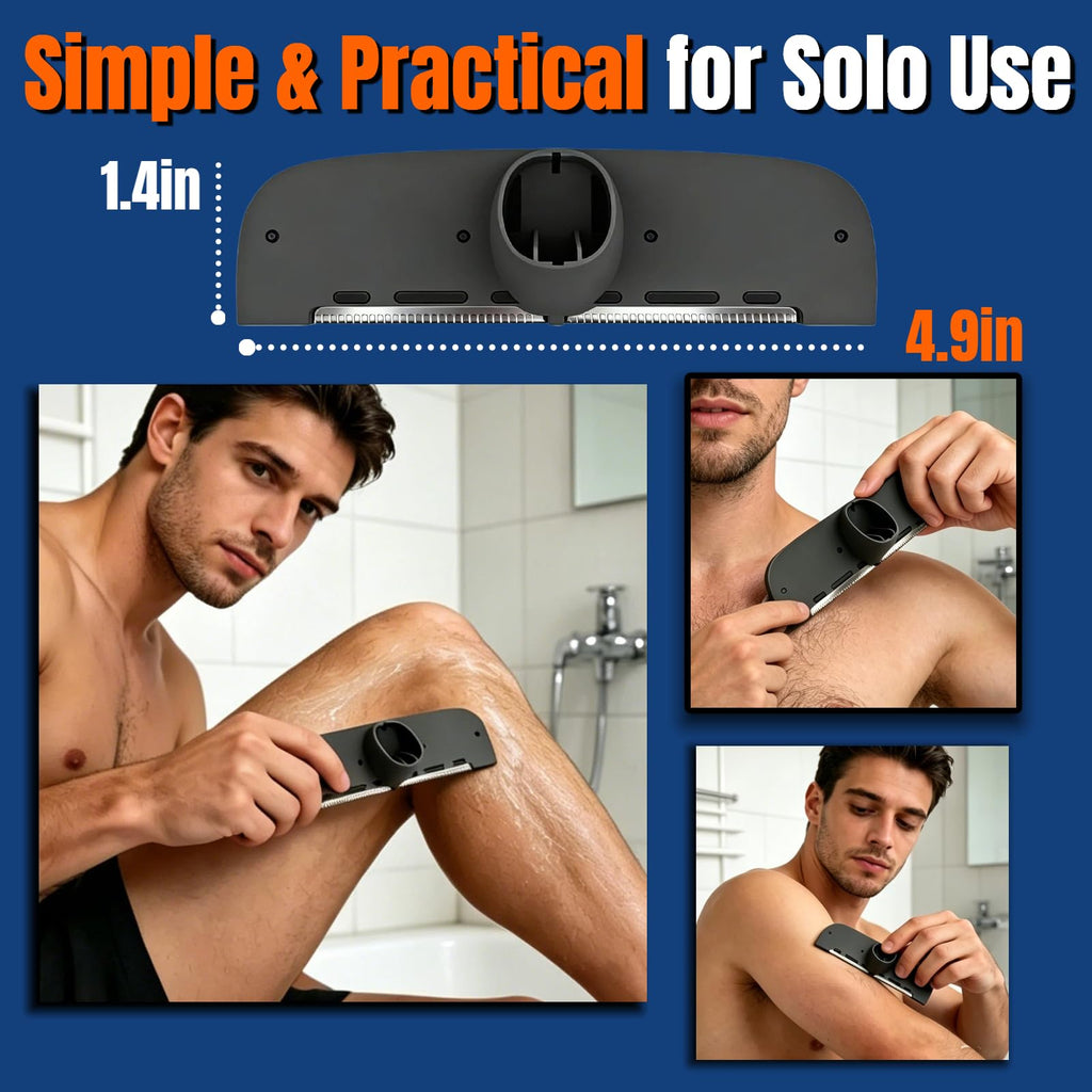 VEYLA Back Shaver for men Safe -skin Original replacement blades, Nick-free Blades,Wet & Dry Use Hair Trimmer and Groomer, Nick-Free Mens Back Shaver(2-PACK)