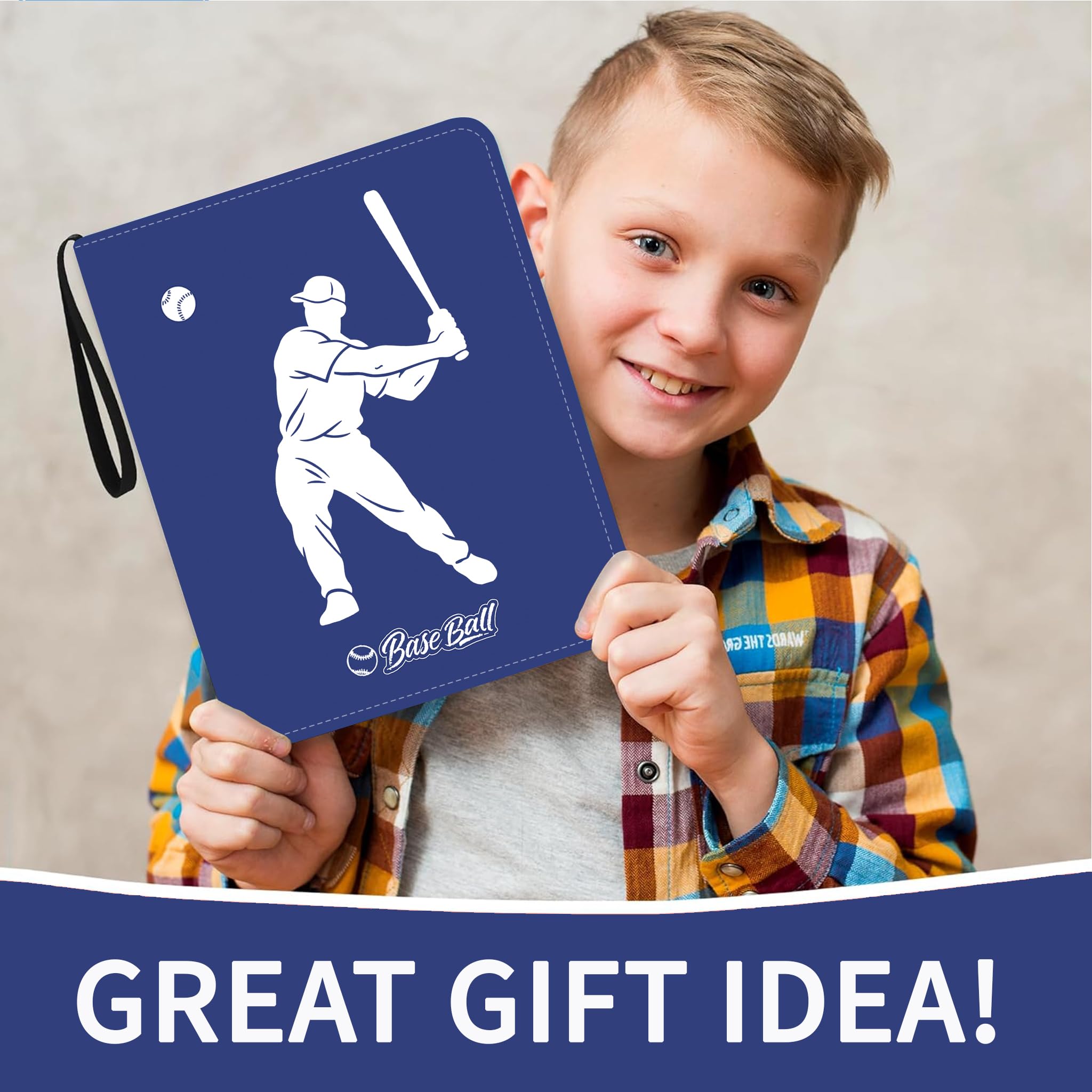 Baseball Card Binder – 900 Pockets Album with Zipper & Wrist Strap | Collector Binder for Sports & Baseball Cards for Sports,TCG,Game,Trading Cards | Durable Travel-Friendly Design 2025-2026