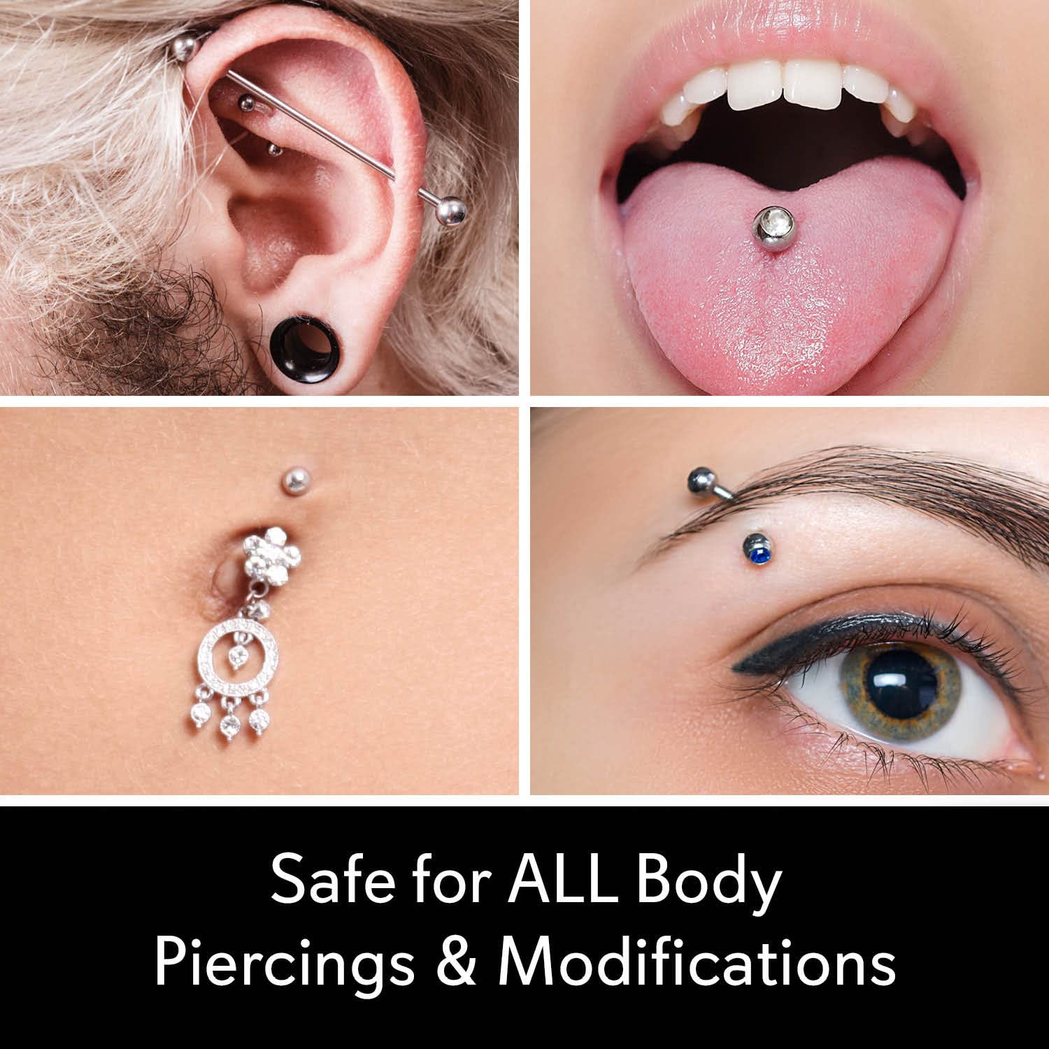 MediCleanse Sterile Saline Piercing Aftercare Fine Mist Spray, 7.5 Ounce, All Natural, No Alcohol, Vegan Friendly, for Piercings and Tattoos, Made in USA, Pack of 2