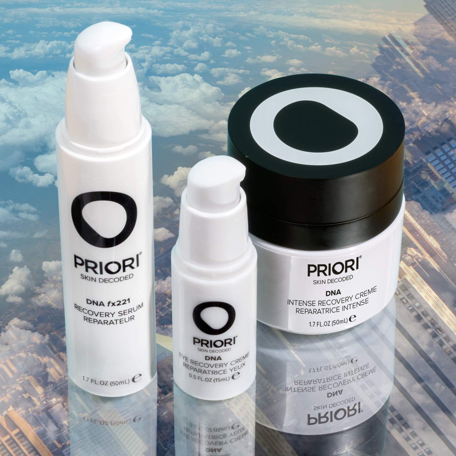 PRIORI Skincare DNA Intense Recovery Face Cream, Repair, Protect, Hydrate, Soothe, Vitamin C Moisturizer, Hyaluronic Acid, Butterfly Bush, Blue Light Protection 1.7 fl oz