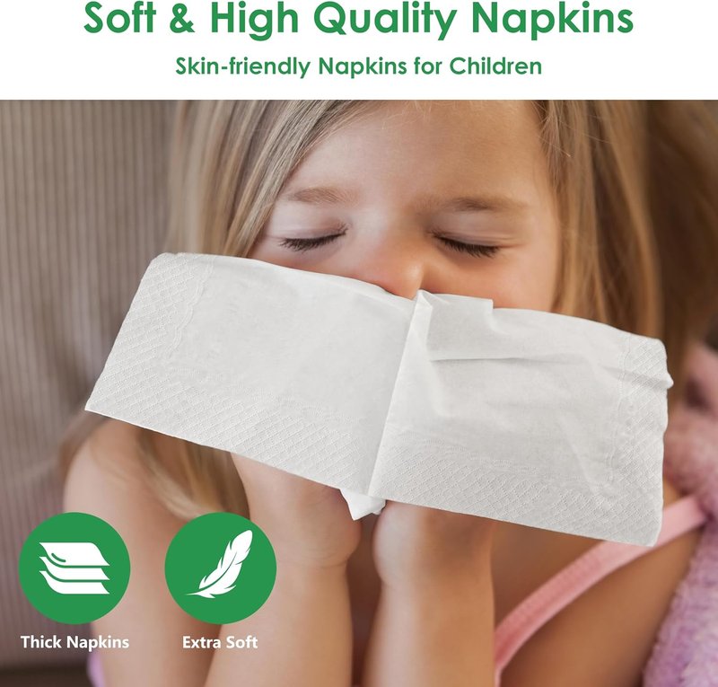 Eco-Friendly Disposable Napkins by [Brand Name] - 300 Pack 13"x13" 2-Ply Soft & Absorbent Dinner Napkins | Perfect for Kitchen & Parties