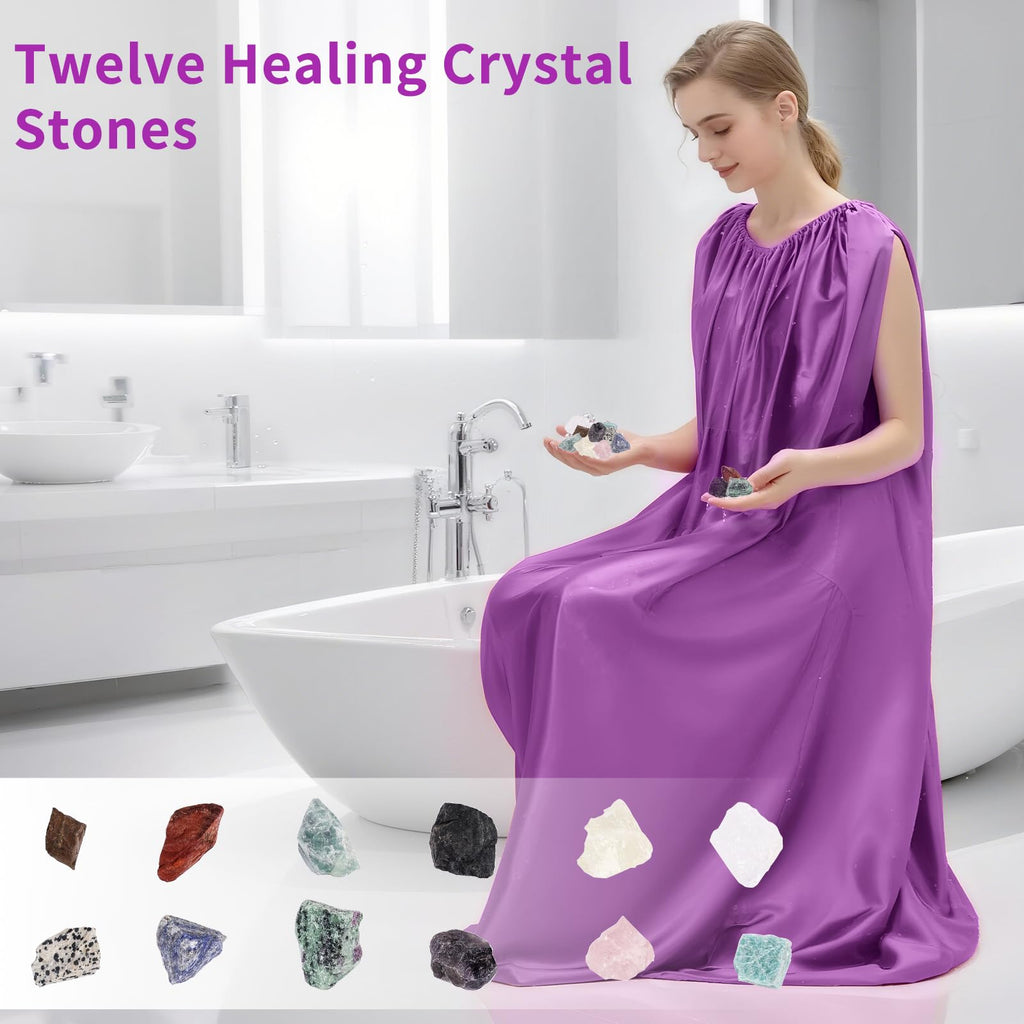 Yofuly Yoni Steamer for Women, Wooden V Steam at Home Kit with Gown, Cushion and Healing Crystal, Wood Steaming Seat for Feminine Odor, PH Balance, Postpartum Care and Cleansing