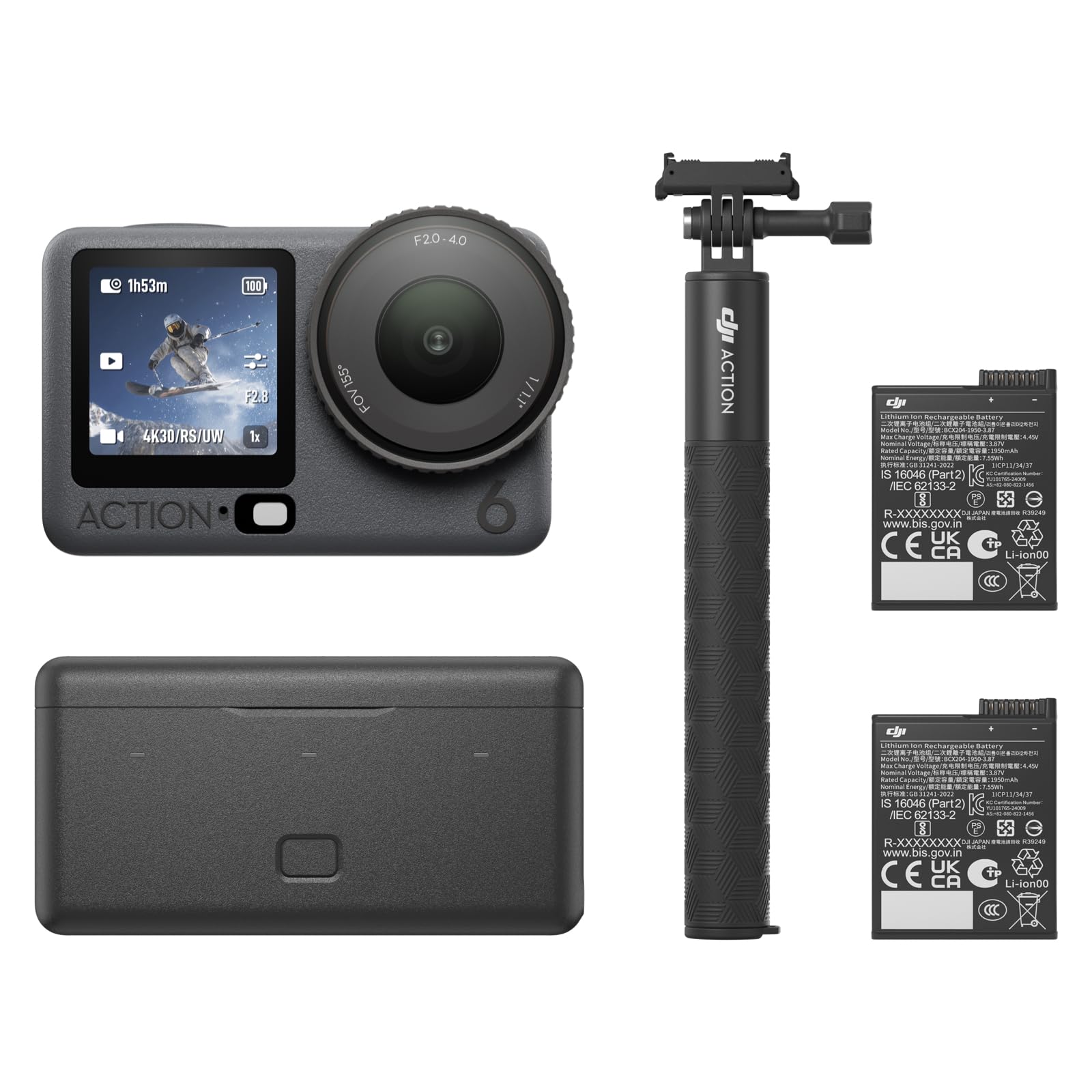 DJI Osmo Action 6 Enhanced Combo, 8K Waterproof Action Camera
