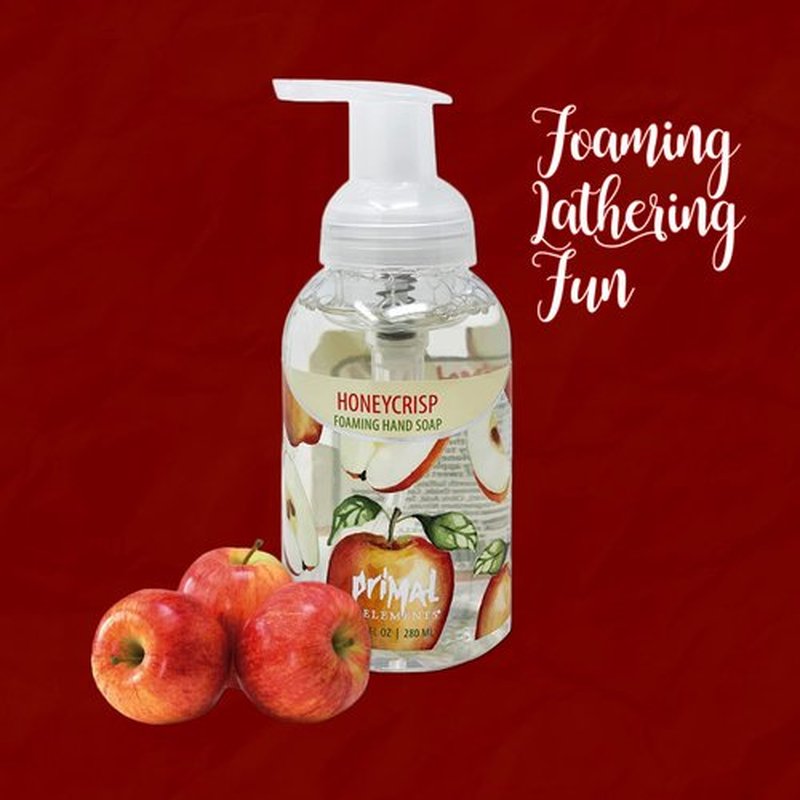 Primal Elements Nourishing Honeycrisp Foaming Hand Soap, Gentle Hand Wash for Softer and Cleaner Hands, Washes Away Dirt – 9.5 FL OZ
