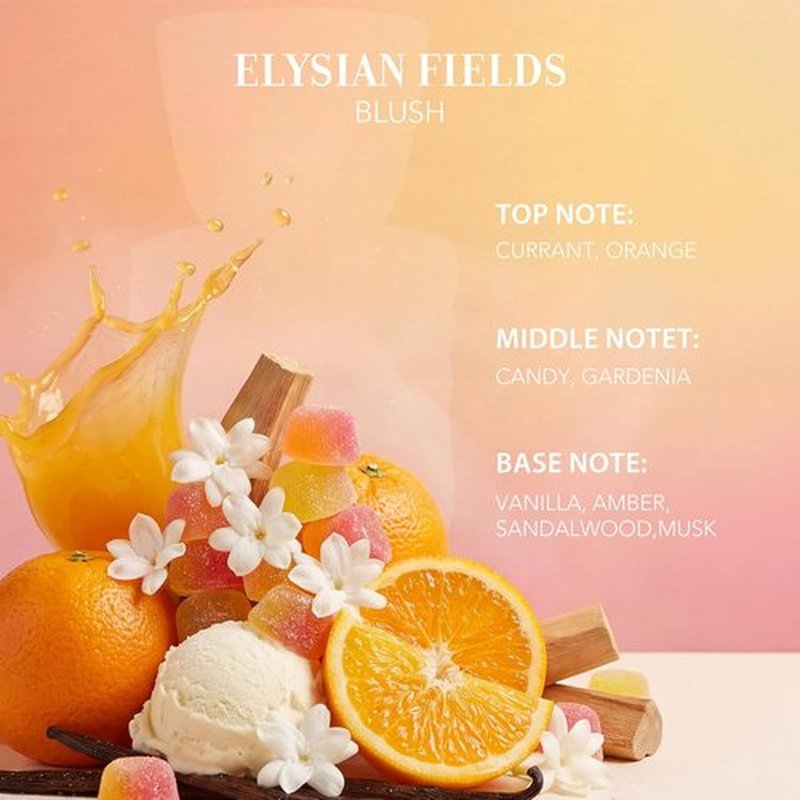 Elysian Fields Blush Eau De Parfum - Long-Lasting Vanilla, Fruity & Floral Fragrance for Women | 30ml