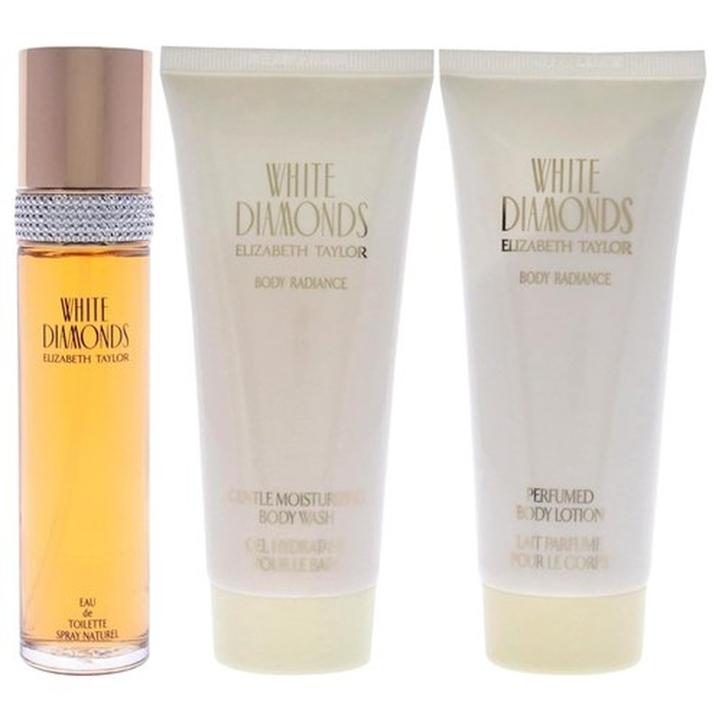 Elizabeth Taylor White Diamonds Perfume Gift Set - 3 Count Luxury Fragrance Collection