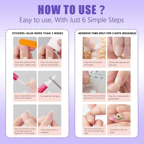 RIICFDD Long Press on Nails Square Leopard Print French Tip Fake Nails Glue on Nails with Cherry Charms and Rhinestones Designs Acrylic False Nails Full Cover Stick on Nail for Women 24Pcs