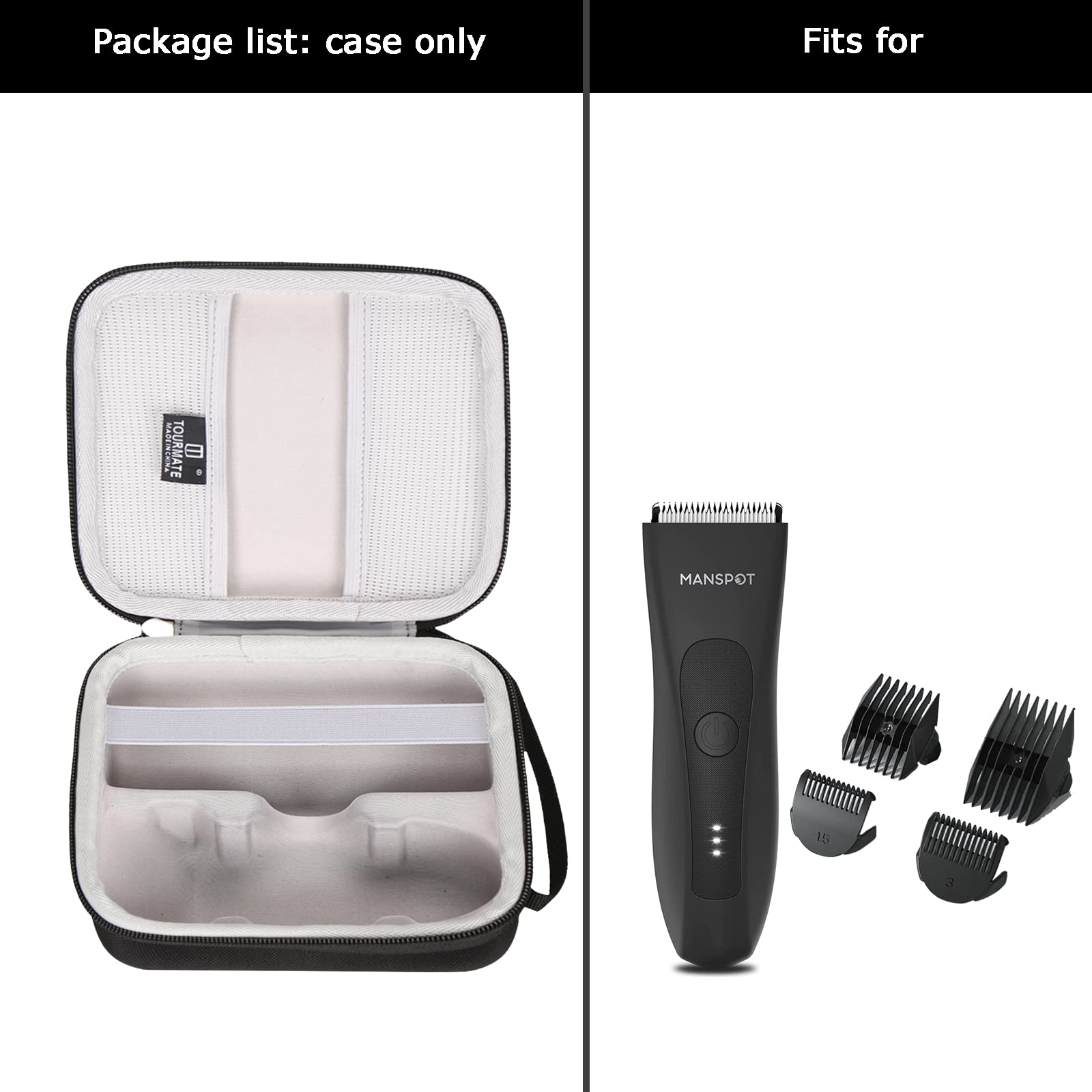 Tourmate Hard Storage Case for MANSPOT Groin Hair Trimmer (Case Only)