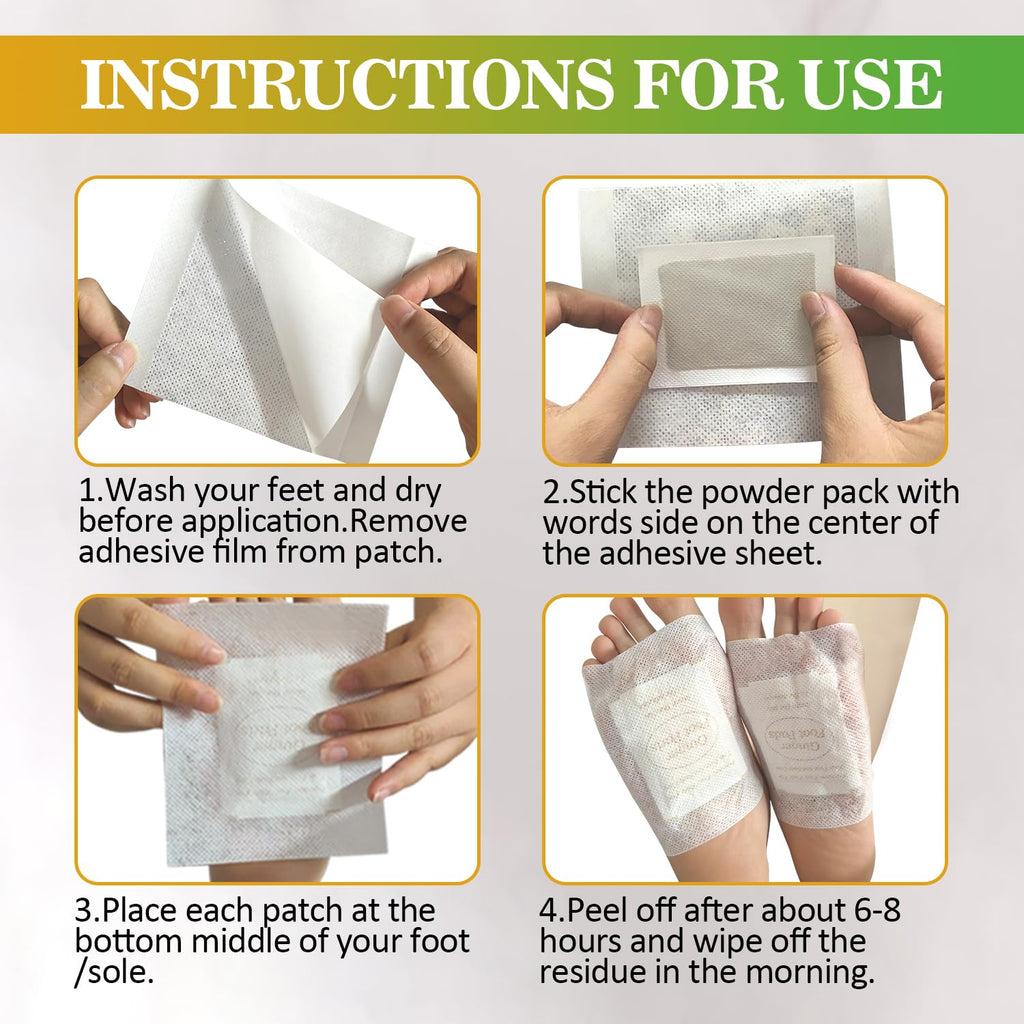 TEWEAE 122 Pads Foot Pads for Better Sleep, Natural Turmeric & Ginger, Premium Pads to Feel Better, Relieve Stress, Use During Sleep. Goodnight Patches for Family Members, Father's Day