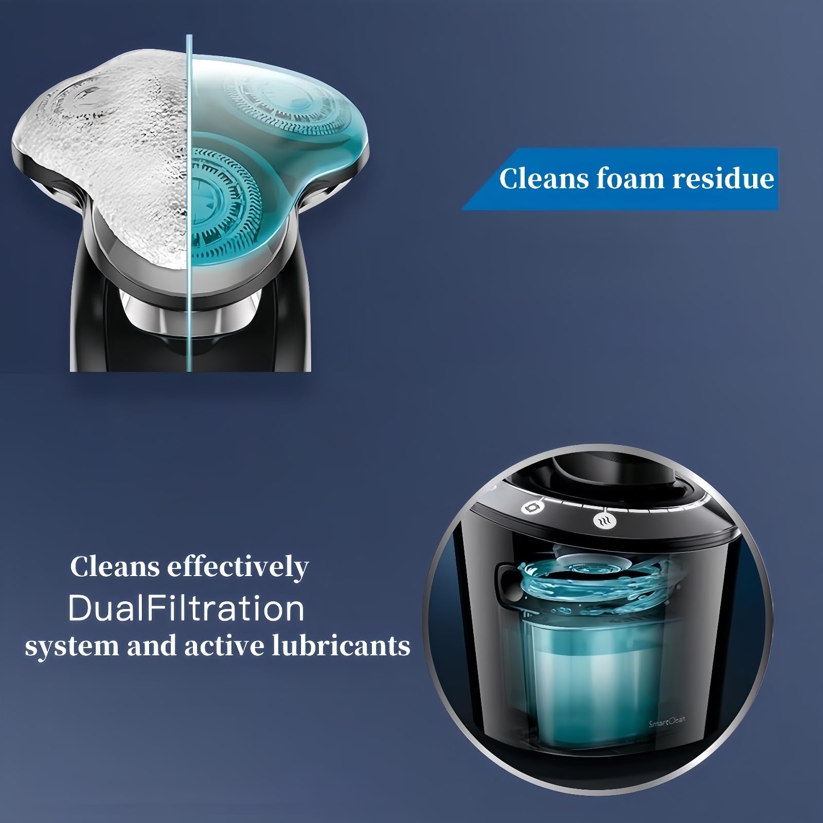 Compatible For Philips Clean & Renew Refill Cartridges JC301, Cleans Your Shaver For Optimal Hygiene, Removes Residual Hair & Skin Particles,Shaver Cleaning Fluid(1 PCS)