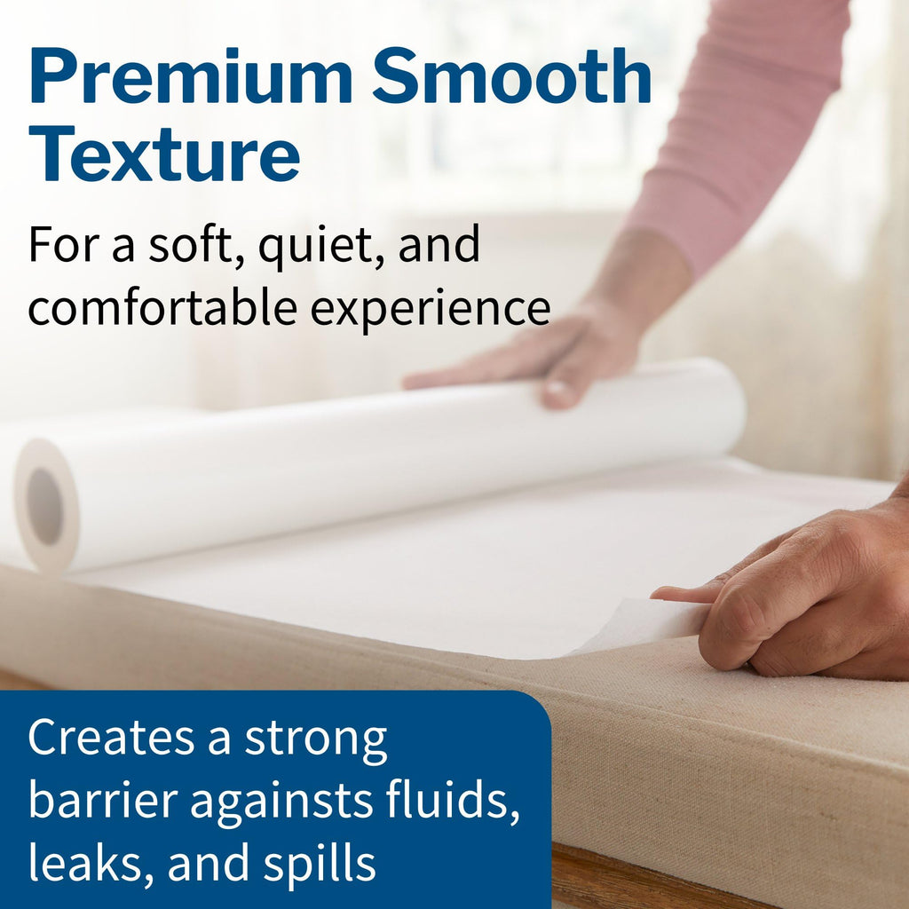 McKesson Medical Exam Table Paper Rolls [12 Rolls] – 18 in x 225 ft White Standard Smooth Disposable Bed Cover for Doctor, Spa, Diaper Changing, Waxing, Nursing, Chiropractor, Patternmaking, Tracing