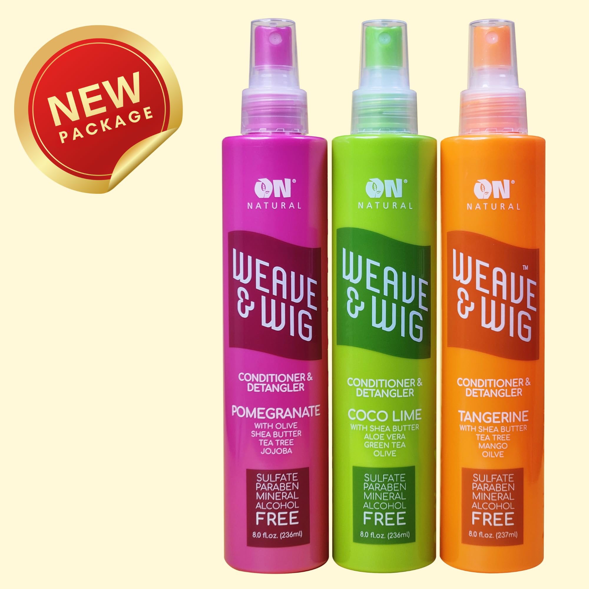 ON NATURAL - Weave & Wig - Detangler [Pomegranate] 4.5oz (Pack of 1)