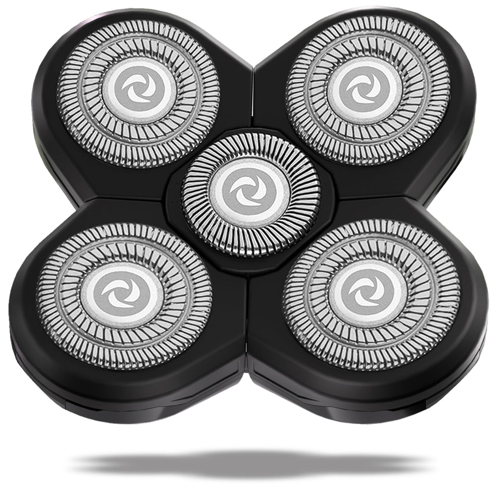 VODOZAVA Head Shaver Replacement Heads Magnetic 7 Blades Razor Replacement Blades Compatible with Freebird Shaver & Other Brands (black5)