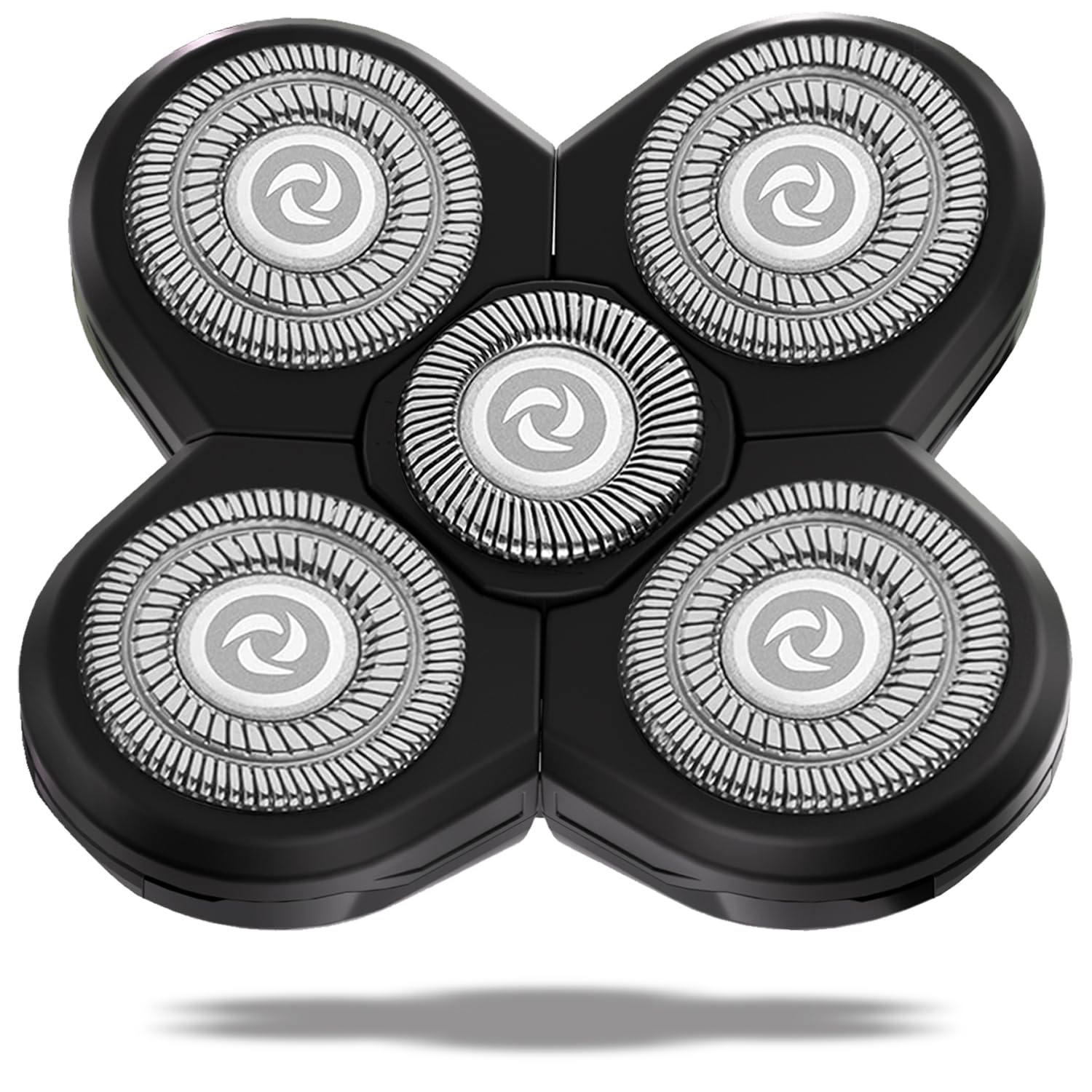 VODOZAVA Head Shaver Replacement Heads Magnetic 7 Blades Razor Replacement Blades Compatible with Freebird Shaver & Other Brands (black5)