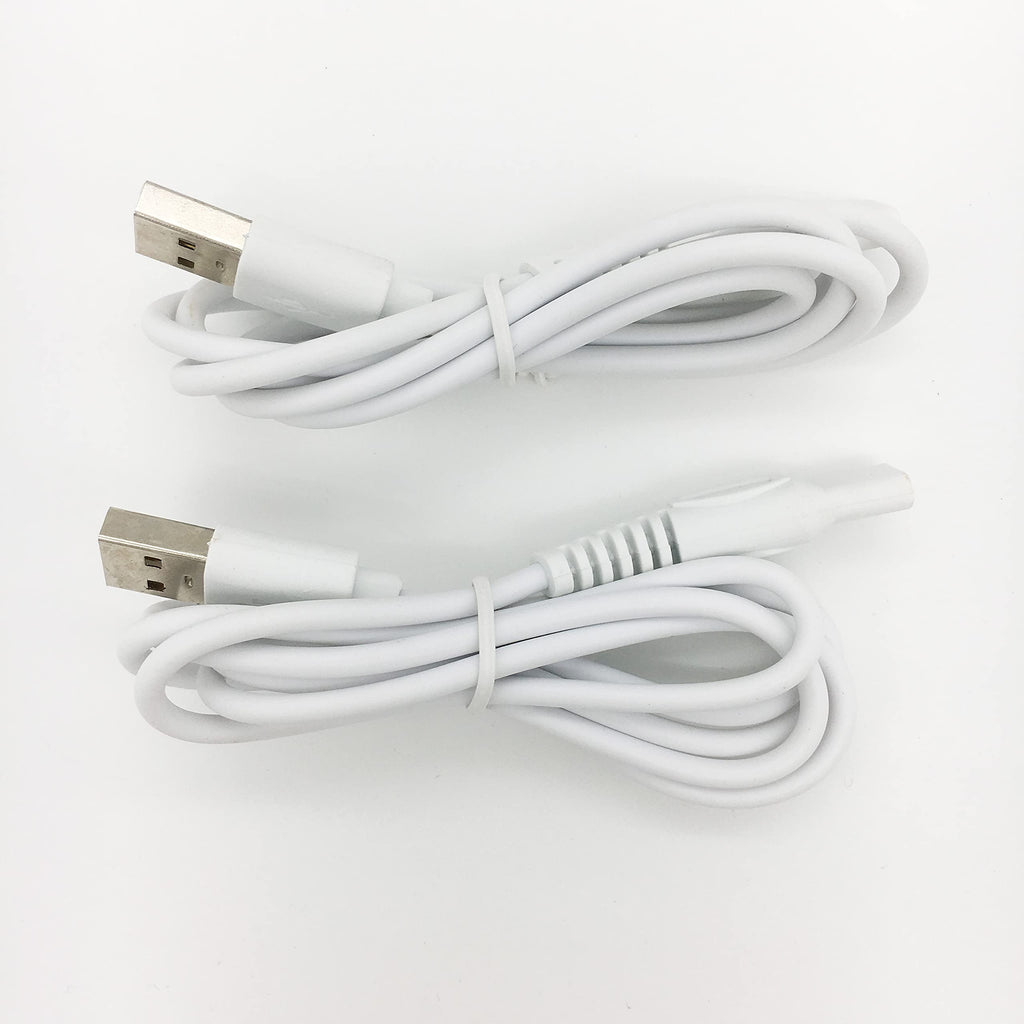 Charger Cord Replacement for Finishing Touch Flawless Legs Shaver, USB 2 Prong Power Cable