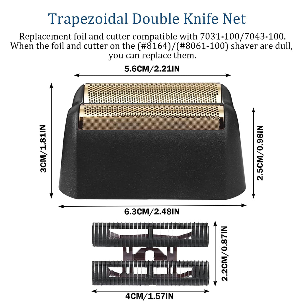 Finale Replacement Foil Compatible with wahl Professional 5 Star Series Shaver Replacement Foil Cutter Bar Assembly Model 7043 7031, Gold Super Close Shaving - Smooth & Durable, for Sensitive Skin